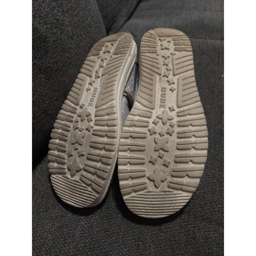 Hey Dude Wendy Metallic Silver Sparkle Shoes Rose Gold Size W9 Slip Ons Y2K - Picture 11 of 11